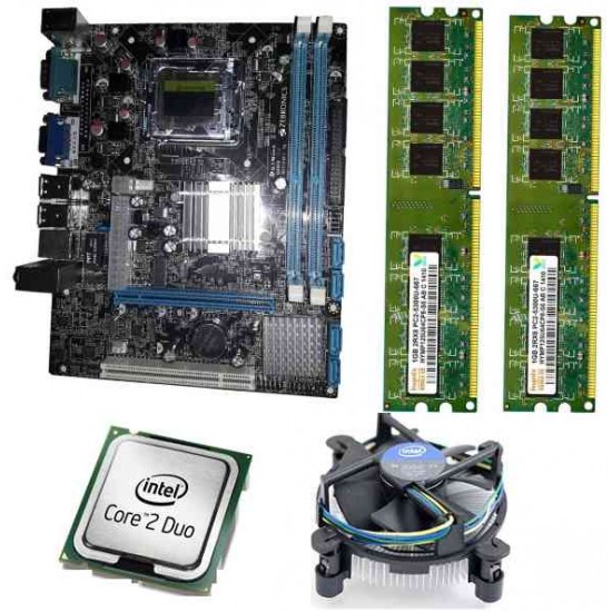 Zebronics 41 D2 Motherboard With 2.4 Ghz Intel Quad Core CPU, 2GB DDR2 RAM & Processor Fan