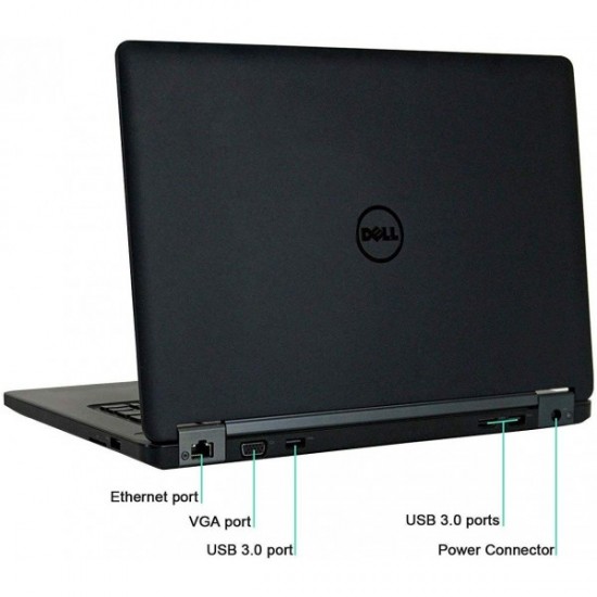 Dell E7450 Latitude 14 Inches Laptop (5th Gen Intel Core i5-5300u / 8 GB /512 GB SSD Black