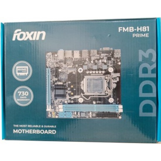 Foxin H 81 Mother board + Core I -5 (IVth Generation) + 8 GB DDR3 +240 Nvme SSD + Fan