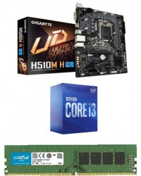 Gigabyte H 410MH Motherboard + Core I 3-10105 + Ram 16 GB DDR 4 Combo
