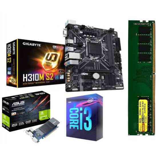 Gigabyte H 310M-S2 + Core I 3 (9100F) + Ram 8 Gb DDR 4 Motherboard Combo
