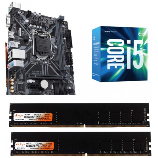 Gigabyte H 310 M-S2 Mother board + Core I 5 (9400) + Ram 8 Gb DDR 4 