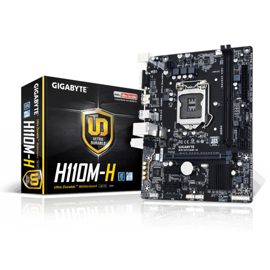 Gigabyte H 110M Mother board + Core I 3 (6100) + Ram 8 Gb DDR 4 (New) Motherboard Combo
