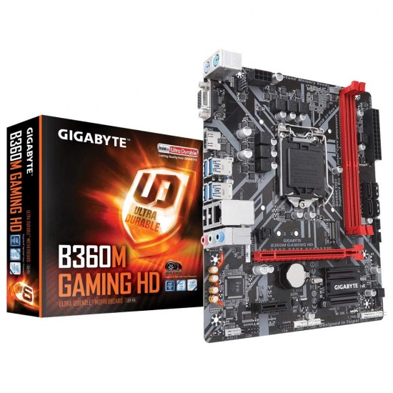 Gigabyte B365M Gaming HD Intel LGA 1151 DDR4 SATA 6Gb/s USB 3.1 Micro ATX Motherboard