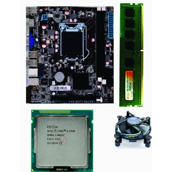 H 61 Mother board + Core I -5 (IIIrd - 3470 S/ 3450 S/ 3330S) + 4 GB DDR3 + Fan