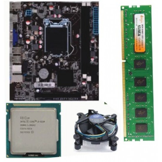 H 61 Mother board + Core I -3 (IInd Generation) + 2 GB DDR3 + Fan
