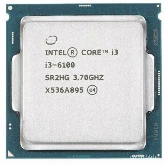 Core i3-6100 6th Generation 3.7 GHz LGA 1151 Socket 2 Cores 4 Threads 3 MB Smart Cache Desktop Processor 