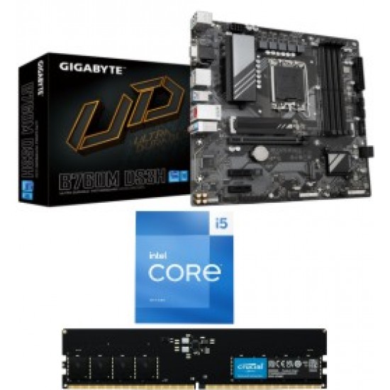 Gigabyte H 760 Motherboard + Core I 5-13400 + Ram 16 GB DDR 5 Motherboard Combo
