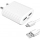 QUANTUM QWC-24211 12 W 2.4 A Multiport Mobile Charger with Detachable Cable 