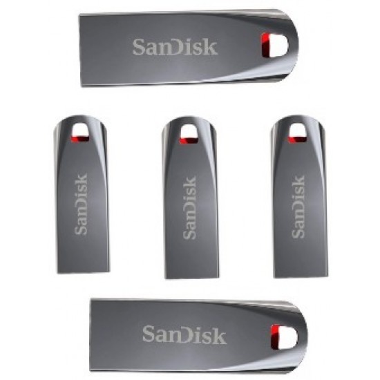 Sandisk Cruzer force 32GB USB 2.0 Pen drive with metal casing (Combo of 5)