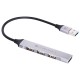 Zebronics 200HB USB 3.0 4 Port hub with Hi Speed Data Transfer Metal Body Sleek Design and Plug Play 