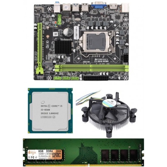 Zebronics Z310 Motherboard + Core I5-8400 Processor + Ram 8 GB DDR 4+ Fan Motherboard Combo