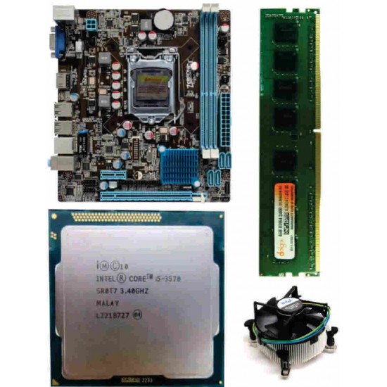 Zebronics / Foxin 61 Mother board + Core I5 (IIIrd)-3570 (3.3 Ghz Processor + 4 GB DDR3 + Fan With Nvme Support