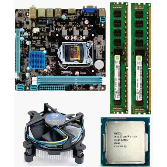 Zebronics 81 Mother board + Core I -5 (IVth Generation) + 8 GB DDR3 + Fan With Nvme Support