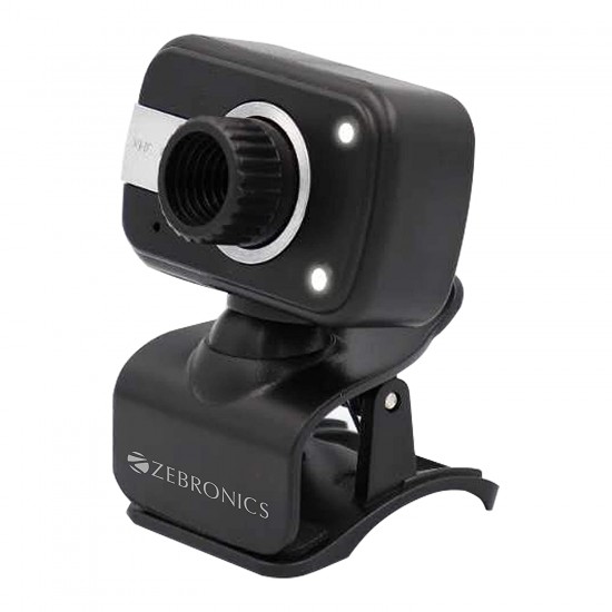 Zebronics Zeb-Crystal Clear Web Camera with 3P Lens,Built-in Mic, Night Vision 