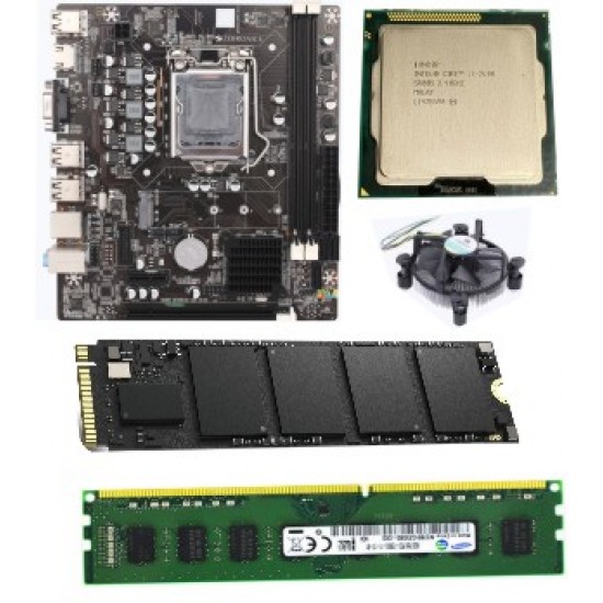 Zebronics 61 Mother board with NVME + Core I -7 (IInd) Processor + 8 GB DDR3 + 256 NVME +Fan