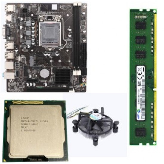 Zebronics 61 Mother board with NVME + Core I -7 (IInd) Processor + 8 GB DDR3 + Fan