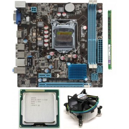 Zebronics 61 Mother board + Core I -5 (IIIrd Generation)- (3470S / 3330 S / 3450 S )+ 8 GB DDR3 + Fan